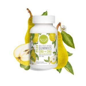 Wyld CBD, Pear Gummies, Broad Spectrum THC-Free, 40ct, 400mg CBG + 800mg CBD - THC PENS UK