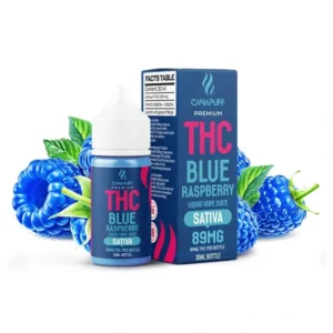 CanaPuff Blue Raspberry 89mg THC – Liquid, 30 ml UK