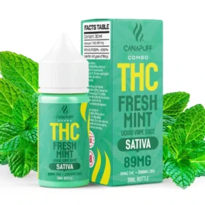 CanaPuff THC/2000mg CBD – Fresh Mint 89mg THC – Liquid, 30 ml